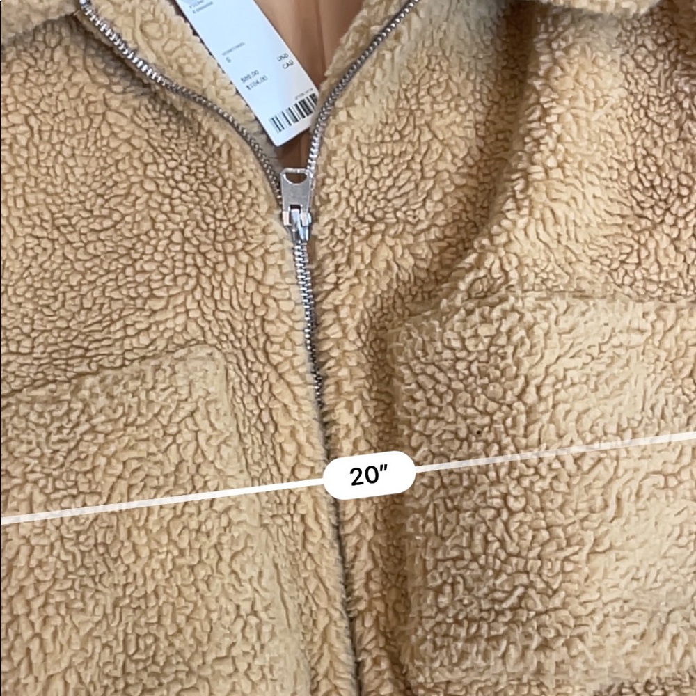 Urban outfitters full zip tan teddy jacket - Picture 4 of 5